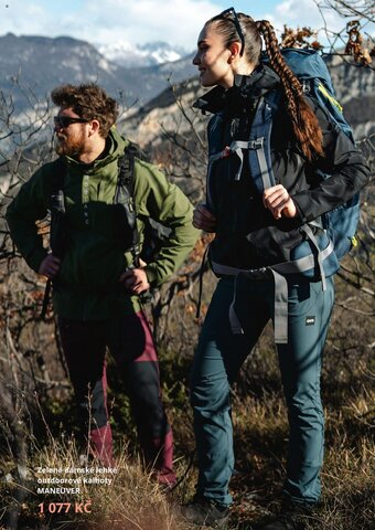 Zelené dámské lehké outdoorové kalhoty MANEUVER