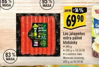 Albert Los jalapenos extra pálivé klobásky nabídka