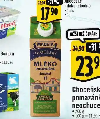 Albert Jizočeské mléko lahodné nabídka