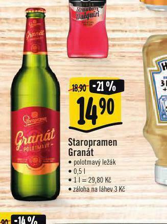 Albert Pivo staropramen granát nabídka