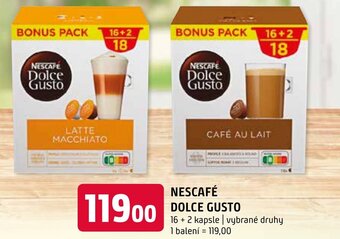 Terno NESCAFÉ DOLCE GUSTO nabídka