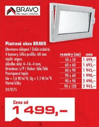 Uni Hobby Plastová okna BRAVO nabídka