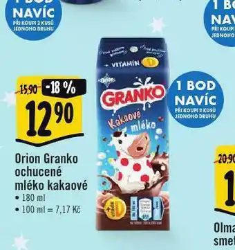 Albert Orion granko ochucené mléko kakaové nabídka