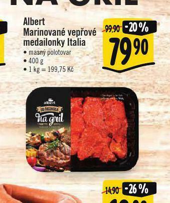 Albert Albert marinované vepřové medailonky italia nabídka