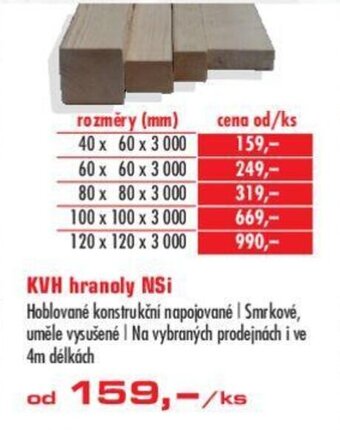 Uni Hobby KVH hranoly NSi nabídka