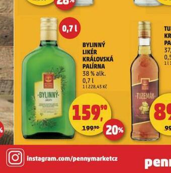 Penny Market Bylinný likér královská palírna nabídka