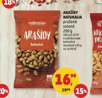 Penny Market Arašídy naturalia pražené, solené nabídka