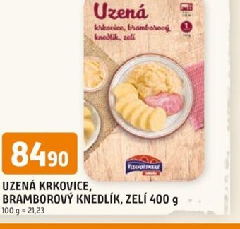 Trefa UZENÁ KRKOVICE, BRAMBOROVÝ KNEDLÍK, ZELÍ 400 g nabídka