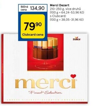 Tesco Merci Dezert nabídka