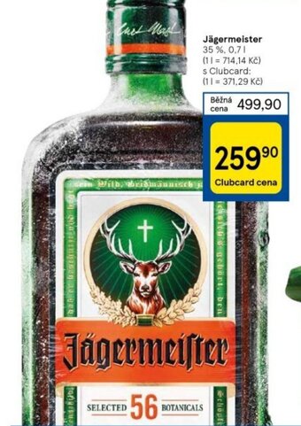 Tesco Jägermeister nabídka