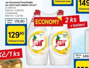 Tesco Jar Economy Prostředek na ruční mytí nádobí citron nabídka