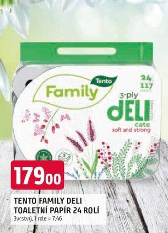 Trefa TENTO FAMILY DELI TOALETNÍ PAPÍR 24 ROLÍ nabídka