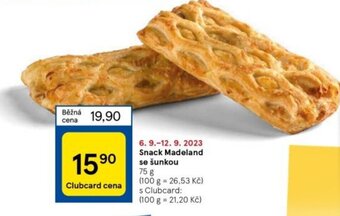 Tesco Snack Madeland se šunkou nabídka