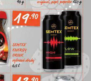 Terno Semtex energy drink nabídka