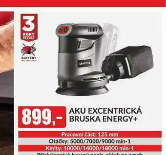 Baumax Aku excentrická bruska energy+ nabídka