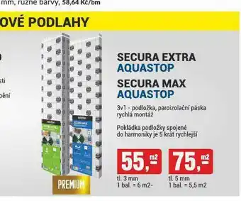 Baumax Podložka secura max aquastop nabídka