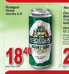 Pivo radegast rázná 10