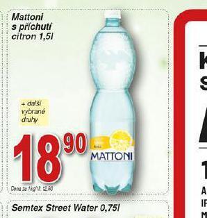 Hruška Mattoni s příchutí citron nabídka