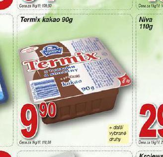 Hruška Termix kakao nabídka