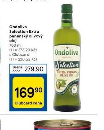 Tesco Ondoliva selection extra panenský olivový olej nabídka