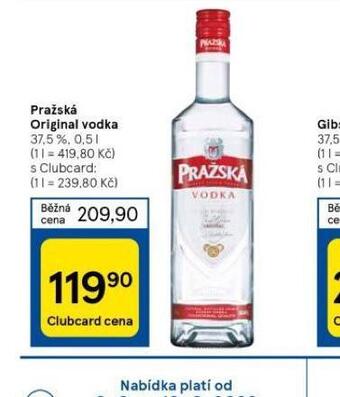 Tesco Pražská original vodka nabídka