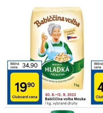 Tesco Babiččina volba mouka nabídka