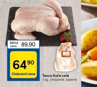 Tesco Kuře celé nabídka