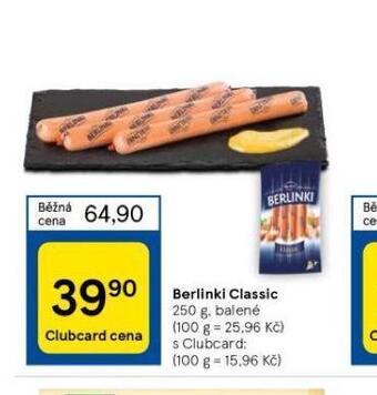 Tesco Berlinki classic nabídka