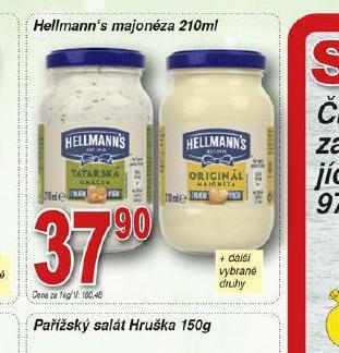 Hruška Hellmann´s tatarská omáčka, majonéza nabídka