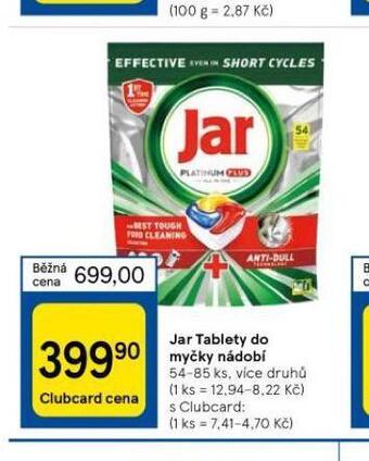Tesco Jar tablety do myčky nabídka