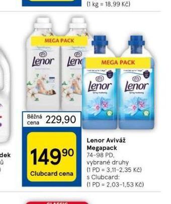 Tesco Lenor aviváž nabídka