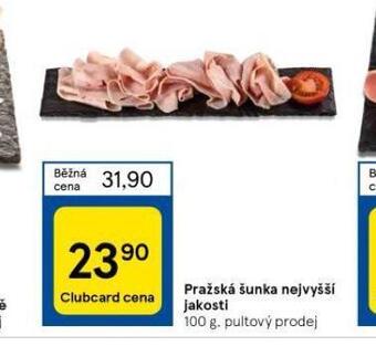 Tesco Pražská šunka nejvyšší jakosti nabídka