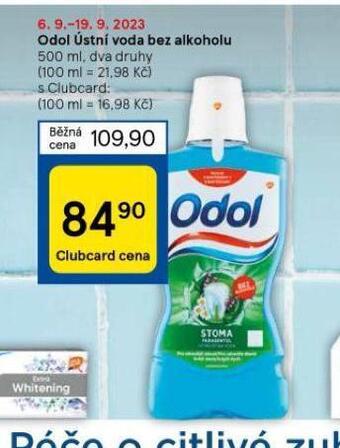 Tesco Odol ústní voda bez alkoholu nabídka