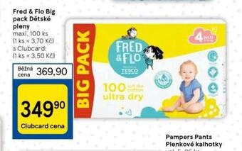 Tesco Fred & flo dětské pleny nabídka