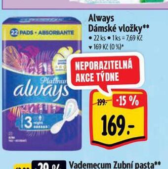 Albert Always dámské vložky nabídka