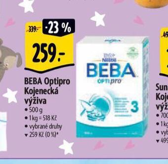 Albert Beba kojenecká výživa nabídka