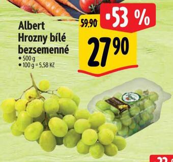 Albert Hrozny bílé bezsemenné nabídka