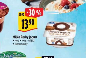 Albert Milko řecký jogurt nabídka