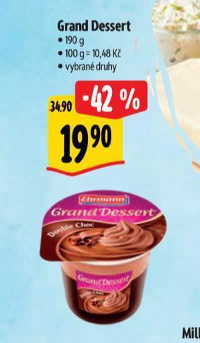 Albert Grand dessert nabídka