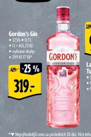 Albert Gordons gin nabídka