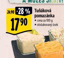 Albert Tuňáková pomazánka nabídka