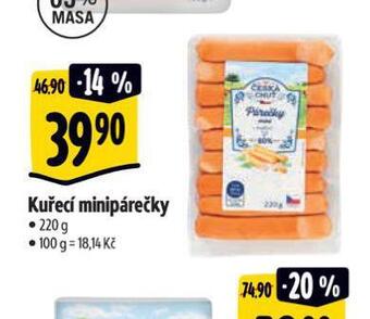 Albert Kuřecí minipárečky nabídka