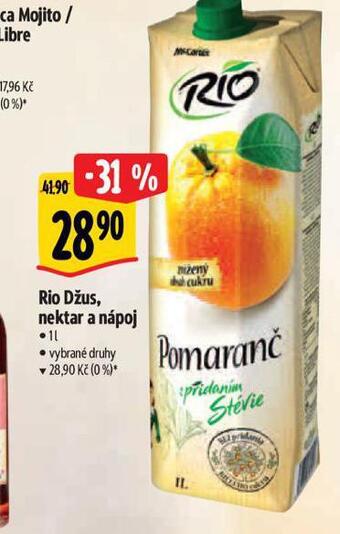 Albert Rio džus, nektar a nápoj nabídka