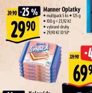 Albert Manner oplatky nabídka