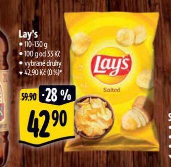 Albert Lay's chipsy nabídka