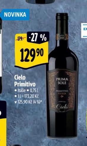 Albert Cielo primitivo nabídka