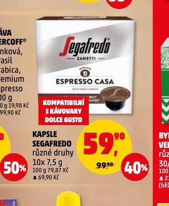 Penny Market Kávové kapsle segafredo nabídka