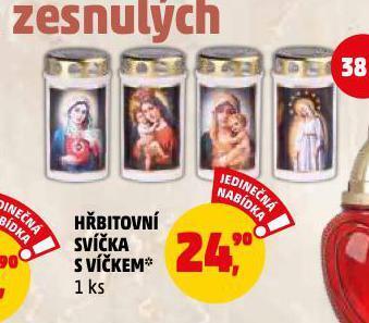 Penny Market Hřbitovní svíčka s víčkem nabídka