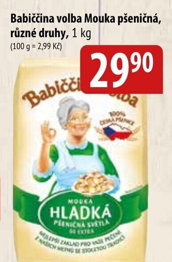 Babiččina volba Mouka pšeničná, různé druhy, 1 kg