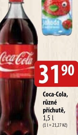 Bala Coca-Cola, různé příchutě, 1,5 L nabídka